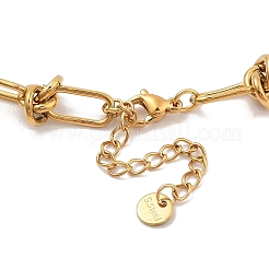 Ожерелье из нержавеющей стали 304 с цепочкой-конт для мужчин и женщин NJEW-A032-05G-01