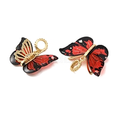 Micro pavé de zircones cubiques en laiton avec pendentifs en acrylique&nbsp;AC-CJC23E2-01G-01-RS