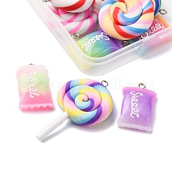 10шт 2 стиля подвески из смолы&nbsp;RESI-FP0001-31