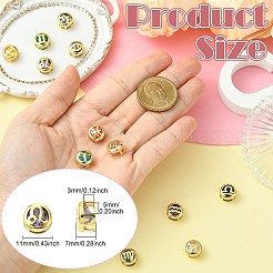 Латунные микро проложить кубических циркония шарики прокладки&nbsp;KK-CJC0015-21G