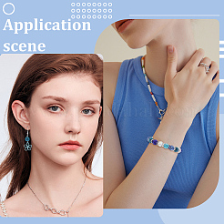 DIYファインディングキット  ポリマークレイラインストーンビーズを含む  合金ペンダント  CCBプラスチック、ABSプラスチック、アクリル、真鍮のラインストーンビーズ  ミックスカラー  10mm  穴：1.5mm&nbsp;DIY-PA0001-88