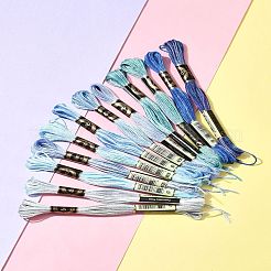 12 моток 12 цвета 6-слойная полиэфирная мулине для вышивания&nbsp;OCOR-FS0001-01A-01