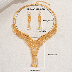 Винтажные комплекты из полых каплевидных листьев и кисточек из сплава Ближнего Востока для женщин&nbsp;HQ8145