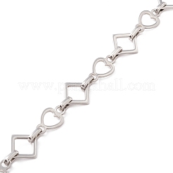 Cadenas de eslabones de rombo y corazón de acero inoxidable 304 que no se deslustran&nbsp;CHS-F017-08P