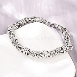 Armbänder aus byzantinischem Kettengeflecht aus Edelstahl 304 für Herren&nbsp;SA-T001-01AS