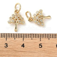 Placcatura a cremagliera in ottone micro pavé di ciondoli con zirconi chiari&nbsp;KK-D097-05G