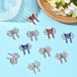 10 Stück 5-Farben-Rack-Plating-Legierung-Strass-Anhänger&nbsp;FIND-YW0012-65