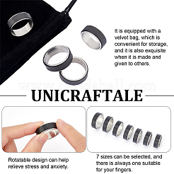 14 шт. набор из 7-х вращающихся колец из нержавеющей стали 304&nbsp;RJEW-UN0002-68EB