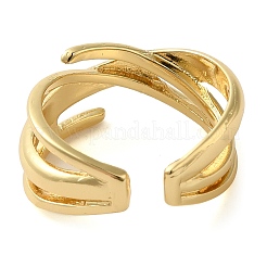 Латунные открытые манжеты для женщин RJEW-Z070-07G-02