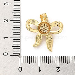 Placage de crémaillère en laiton micro pavé pendentifs en zircone cubique claire&nbsp;KK-A206-05D-G