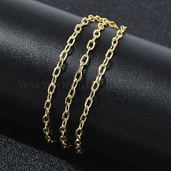 女性用2mm真鍮アズキチェーンネックレス  長持ちメッキ  ゴールドカラー  15.94インチ（40.5cm）&nbsp;KK-CBA2293-02G