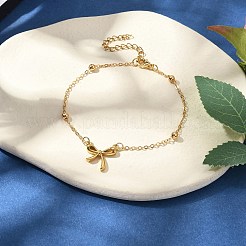 Браслеты с бантом из латунных звеньев для женщин&nbsp;BJEW-TA00537