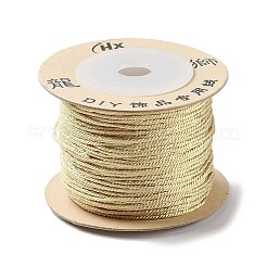 ポリエステルツイストコード  ラウンド  DIYのジュエリーには  レモンシフォン  1mm  約49.21ヤード（45m）/ロール&nbsp;OCOR-G015-01A-27