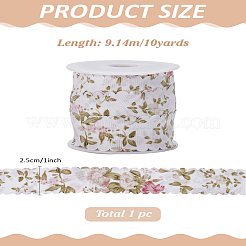 10 ярд полиэфирной ленты с цветочным принтом&nbsp;OCOR-LP0002-99
