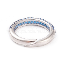 Verstellbare Messing-Micro pave Zirkonia Manschettenringe&nbsp;LS-RJEW-L098-007E-P