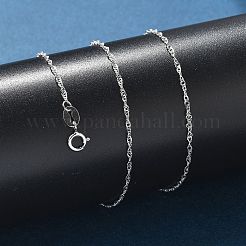 Антикоррозийное родиевое покрытие 925 стерлинговое серебро сингапурская цепочка ожерелья&nbsp;STER-F039-40cm-06P