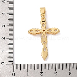 Латунные микропаве прозрачные подвески с фианитом&nbsp;LS-ZIRC-M117-37G