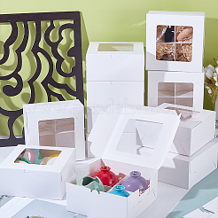 Квадратная складная бумажная коробка для торта&nbsp;CON-WH0089-174B