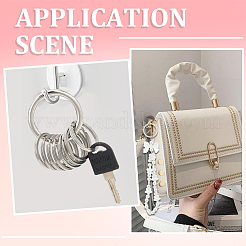 20 шт. разъемные кольца для ключей из нержавеющей стали 304 с 1 шт. кольцами из сплава с пружинным затвором FIND-SC0010-29