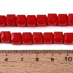 Opache perle di vetro fili&nbsp;GLAA-R041-8x8mm-C05