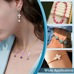 70 шт. 7-х цветные двухцветные акриловые подвески-соединители&nbsp;PALLOY-PH01847