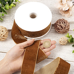 Односторонняя блестящая бархатная лента длиной 9 м.&nbsp;OCOR-TAC0034-05C