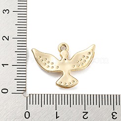 UVメッキ合金ラインストーンペンダント  鳩チャーム  ゴールドカラー  17x23x3mm  穴：1.6mm&nbsp;PALLOY-D026-14G