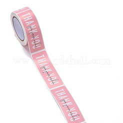 Розовый прямоугольник бумаги спасибо наклейки X1-DIY-C042-07B