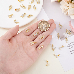 1 комплект латунных подвесок с микропаве из прозрачного кубического циркония KK-PH0013-42G