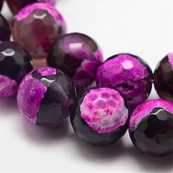 Бусы из натурального огненного агата с потрескиванием G-K166-06F-12mm