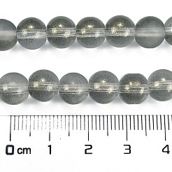 Нити матовых прозрачных стеклянных бусин X1-GLAA-P065-8mm-12