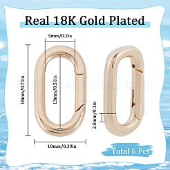 6 шт. латунные пружинные кольца-затворы FIND-SC0010-96A