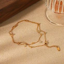 Двухслойные браслеты-цепочки из нержавеющей стали 304 во французском стиле IW3608