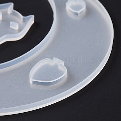 DIY животное на полумесяце большой кулон силиконовые Молды&nbsp;DIY-F125-03