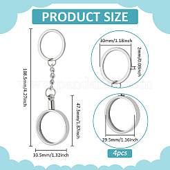 4 шт. застежки для брелка из сплава&nbsp;KEYC-FG0001-17P