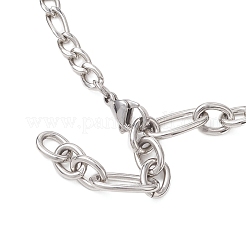 Цепочки и цепочки-скрепки из нержавеющей стали 304 с рисунком Фигаро&nbsp;NJEW-JN05834