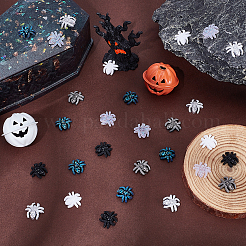 120 шт. двухцветные кабошоны в форме паука из смолы&nbsp;MRMJ-AR0001-29