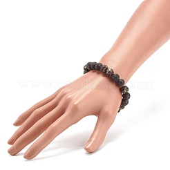 Круглые браслеты из бисера из натурального агата стрейч&nbsp;BJEW-JB08196-04