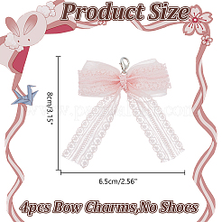 Кружевные банты для украшения обуви&nbsp;FIND-WH0126-646B