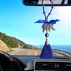 Украшение из сплава со стразами в виде слона PW-WG56848-01