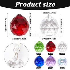 Стеклянные подвески каплевидный прозрачный k9&nbsp;GLAA-SP0001-22