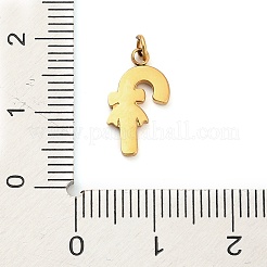 Breloques en strass en acier inoxydable 304&nbsp;FIND-I062-01G-07