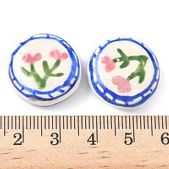 Цветочная тема фарфоровые бусины ручной работы&nbsp;X1-LAMP-D303-06C-02