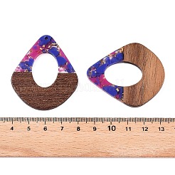 Подвески из прозрачной смолы и ореха RESI-T057-07G