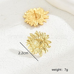 Элегантные серьги-гвоздики с подсолнухами из нержавеющей стали 201&nbsp;HV3770