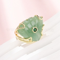 Bagues manchette en aventurine verte naturelle&nbsp;GG-CBA5FCC-04G-07