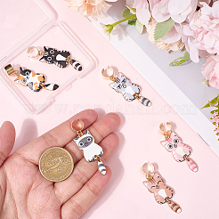 6 шт. 6-х цветный эмалированный сплав стетоскоп подвесные украшения&nbsp;HJEW-SP0001-38