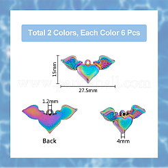 12 шт. подвески из нержавеющей стали 304 двух цветов STAS-DC0014-10