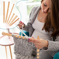 6 шт бамбуковые круговые спицы DIY-NB0010-87