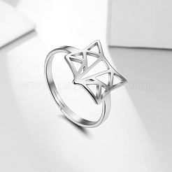 Anillos de dedo huecos de acero inoxidable 304&nbsp;WGF195D-01